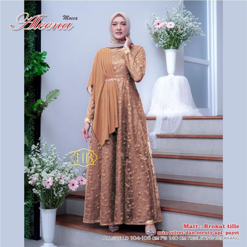 GAMIS ALEENA BROKAT GAMIS BROKAT GAMIS KONDANGAN GAMIS RAMADAN