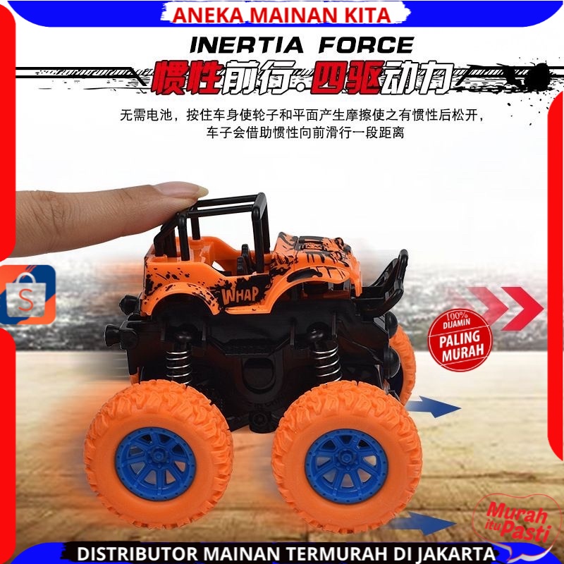 (BISA COD) Mainan Anak Monster Zap stunt Mainan Mobil Jip Zap Jeep Zep Jep Truck Off Road 4 Drive Inertial Bigfoot Jeep Toys 360 derajat