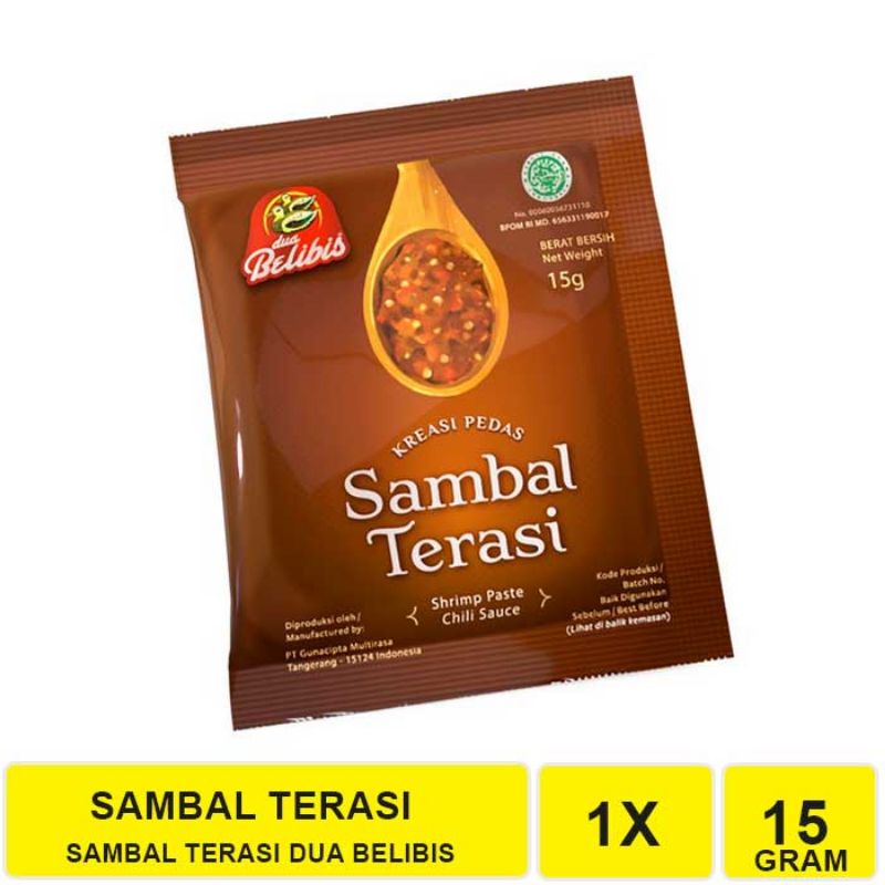 Dua belibis SAMBAL TERASI SACHET 15 gram