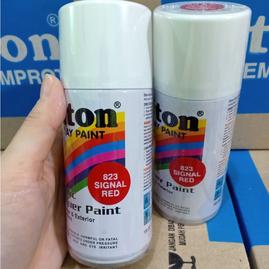 DITON Spray Paint Acrylic Lacquer Paint Pilox Cat Semprot - 823 Signal Red / Merah Cabe (150cc/Kecil)