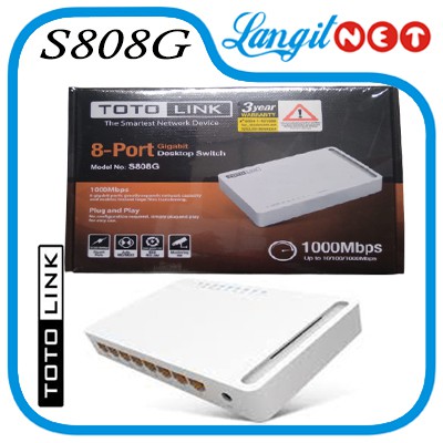 TOTOLINK S808G 8 Port Gigabit Desktop Switch