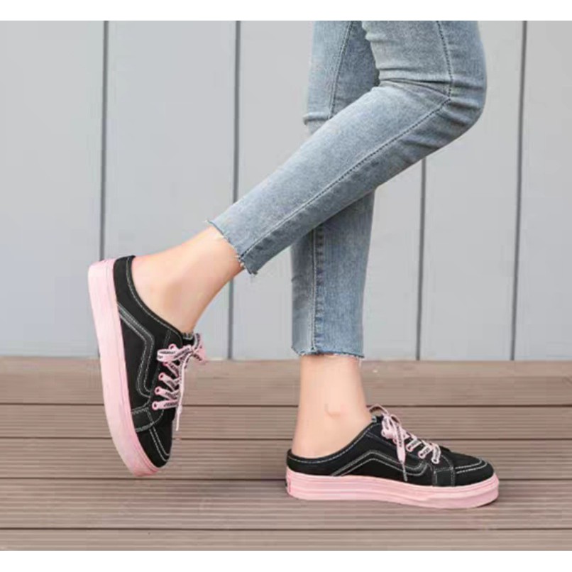 Sepatu Slip On Tali Koreanstyle Trendi CK536