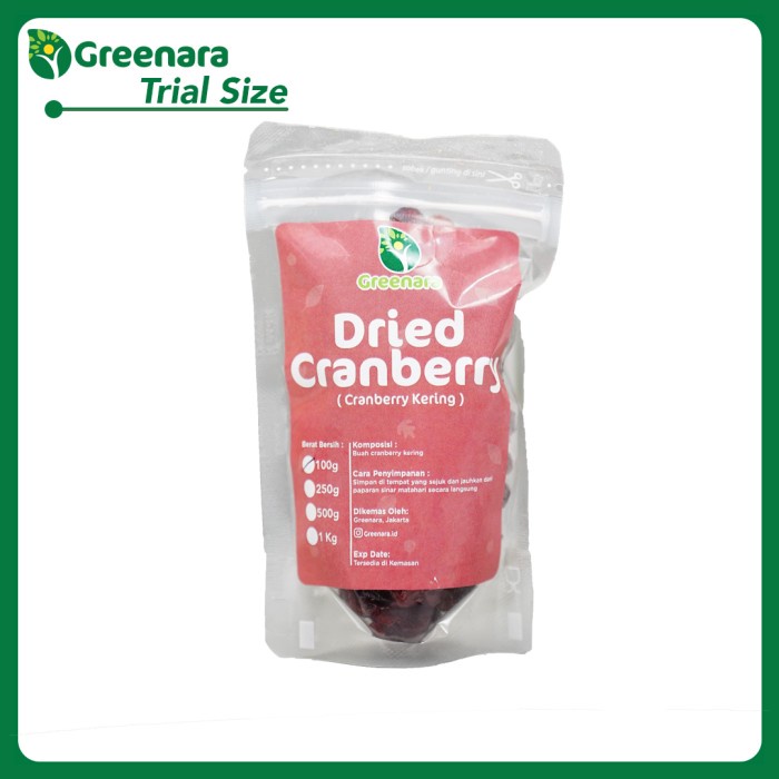 

LAINNYAKESEHATAN- DRIED CRANBERRIES 100 GRAM / CRANBERRY KERING -KESEHATAN-LAINNYA.