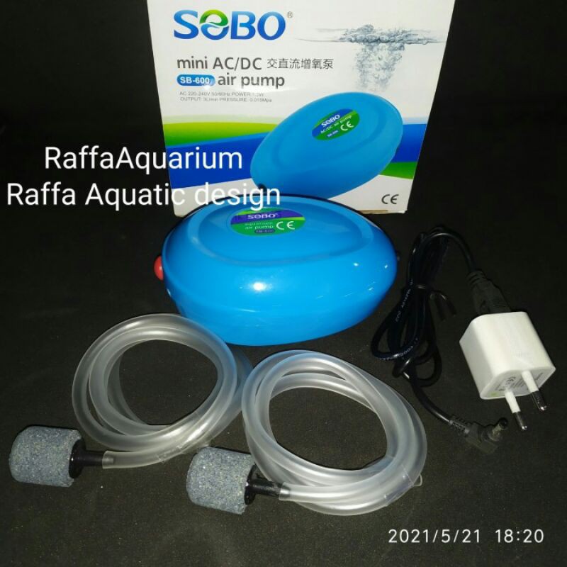 Aerator AC DC Sobo SB 600 Mini AC DC Air Pump