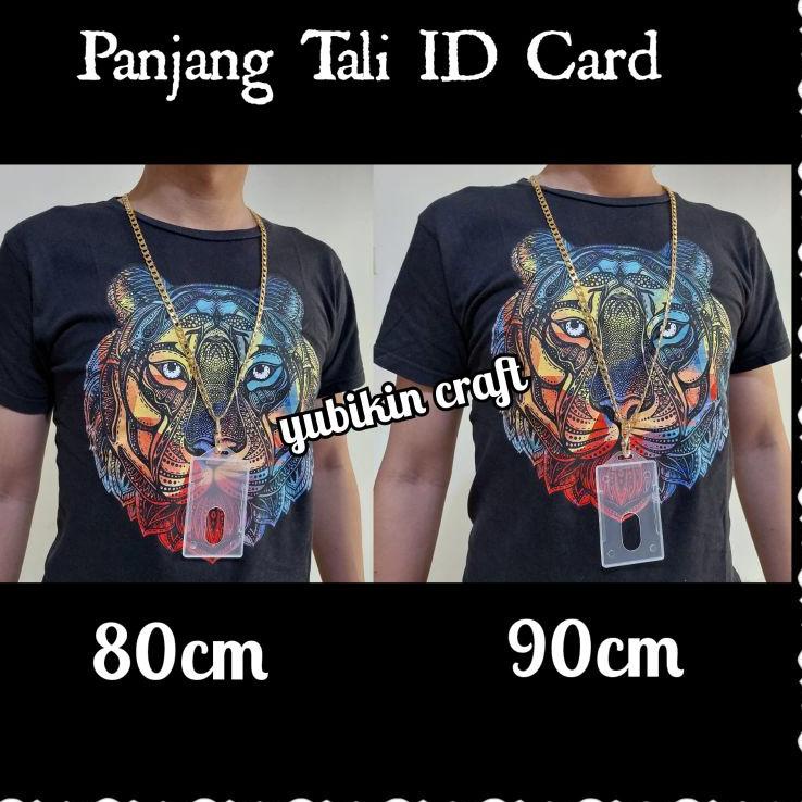 

❤[BIG SALE!!!]❤ 1 Piece Kalung Tali ID Card Lanyard Rantai Aluminium Warna Emas Muda