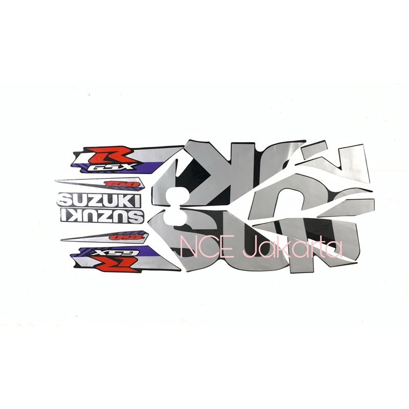 STIKER STRIPING GSX 150 R TAHUN 2016 HITAM SILVER