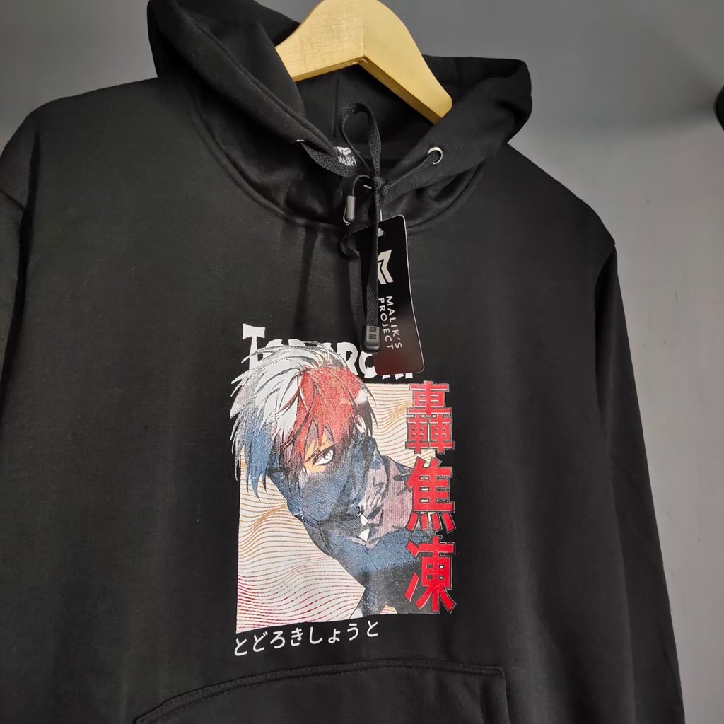 Jaket Hoodie Sweater Anime TODOROKI DTF Fleece / Jaket Wibu