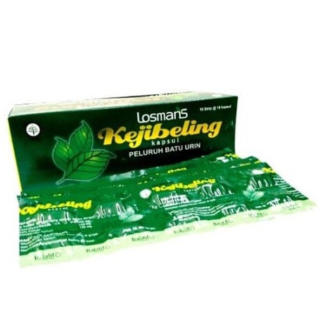 KEJIBELING STRIP 10 Tablet - Obat Keji Beling Peluruh Batu Saluran Kemih Urin - Memperlancar Buang Air Kecil