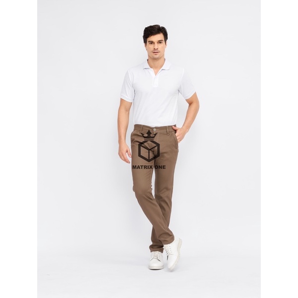 CELANA CHINO Panjang pria Slimfit KERJAHARIAN Santai Casual Formal Hitam Abu Cream Mocca Size 27-42