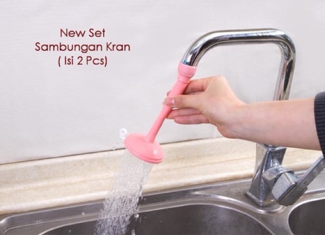 Sambungan kran air 1 set isi 2 ( irit air hingga 50% )bs diputar ok  god