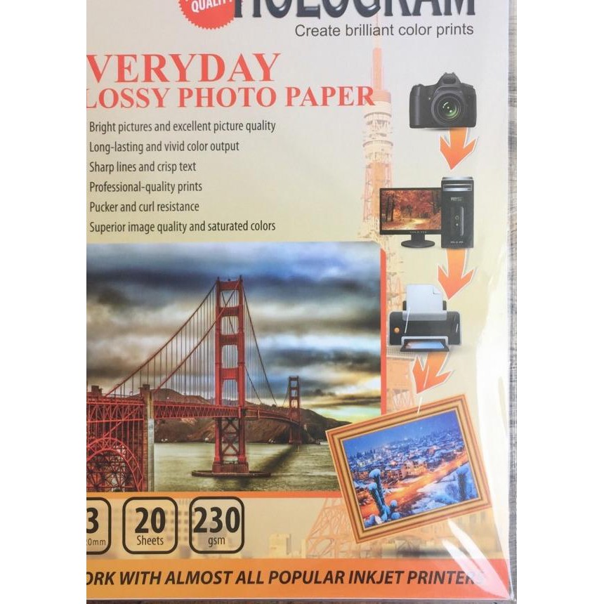 

➥ Glossy photo paper A3 230 gsm (isi 20) ☄