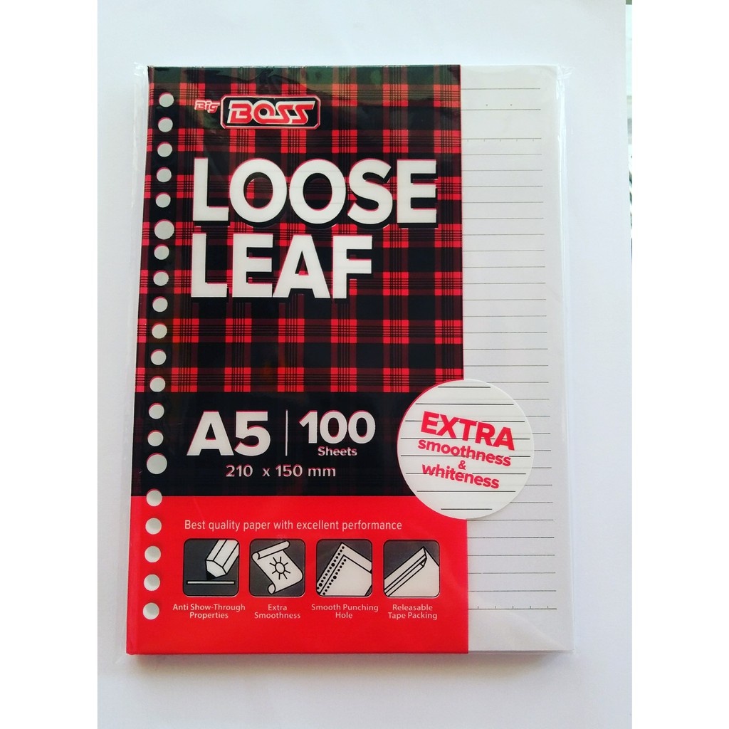 

Kertas Binder Big Boss Loose Leaf A5 100 Lembar Garis - SHABQ