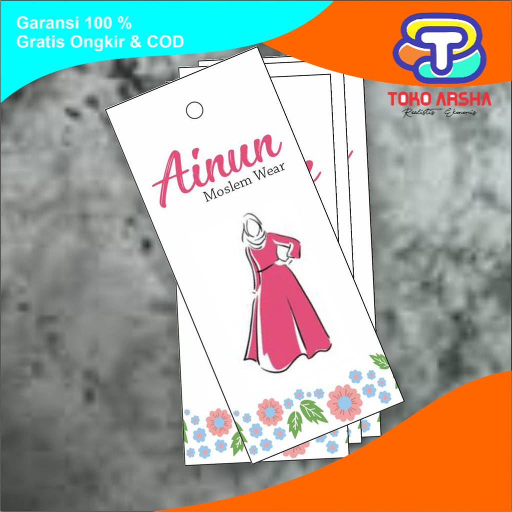 

(MIN 100) Hangtag Label Baju Celana Hijab Toko_Arsha