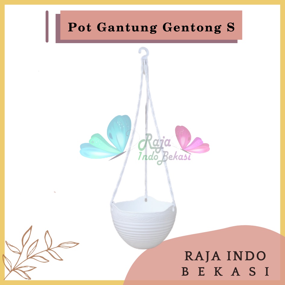 Pot Bunga Gantung Gentong Lovenia Ggs 8852 Size S Putih Hijau Ungu Orange Merah Biru Pot Gantung 20 Putih Warna Warni Unik Tebal Murah