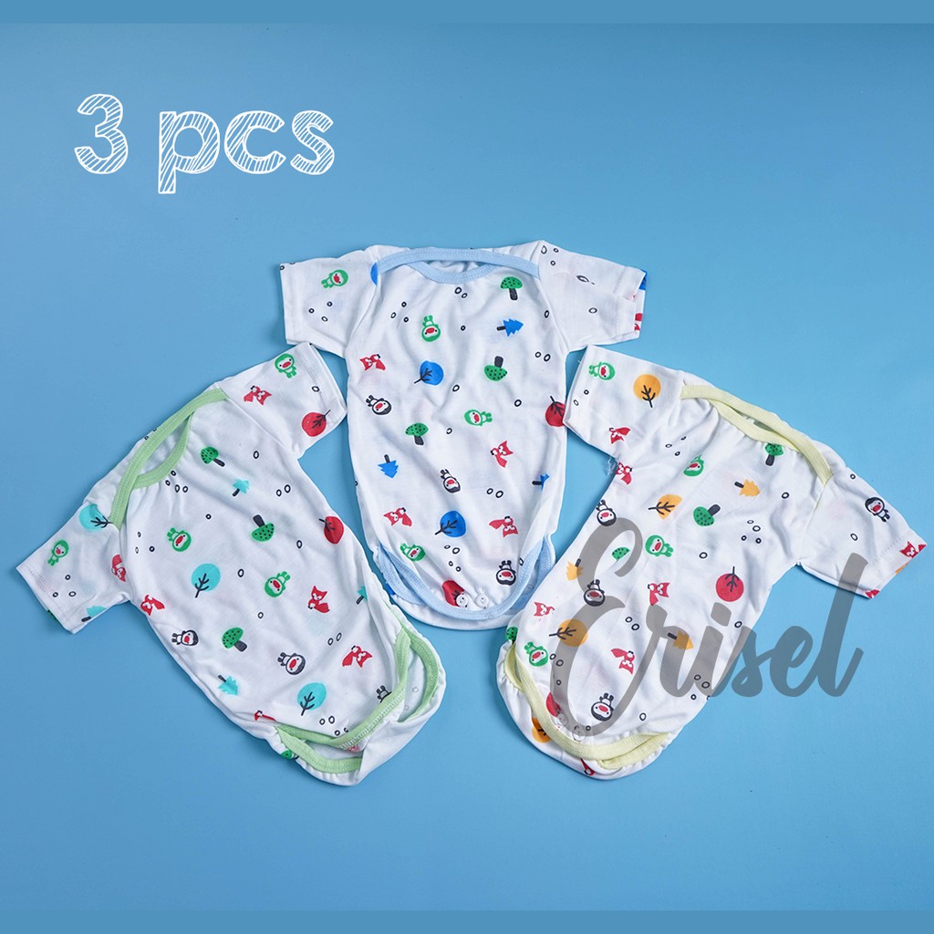 3 Pcs Bodysuit Jumper Bayi 0 6 Bulan