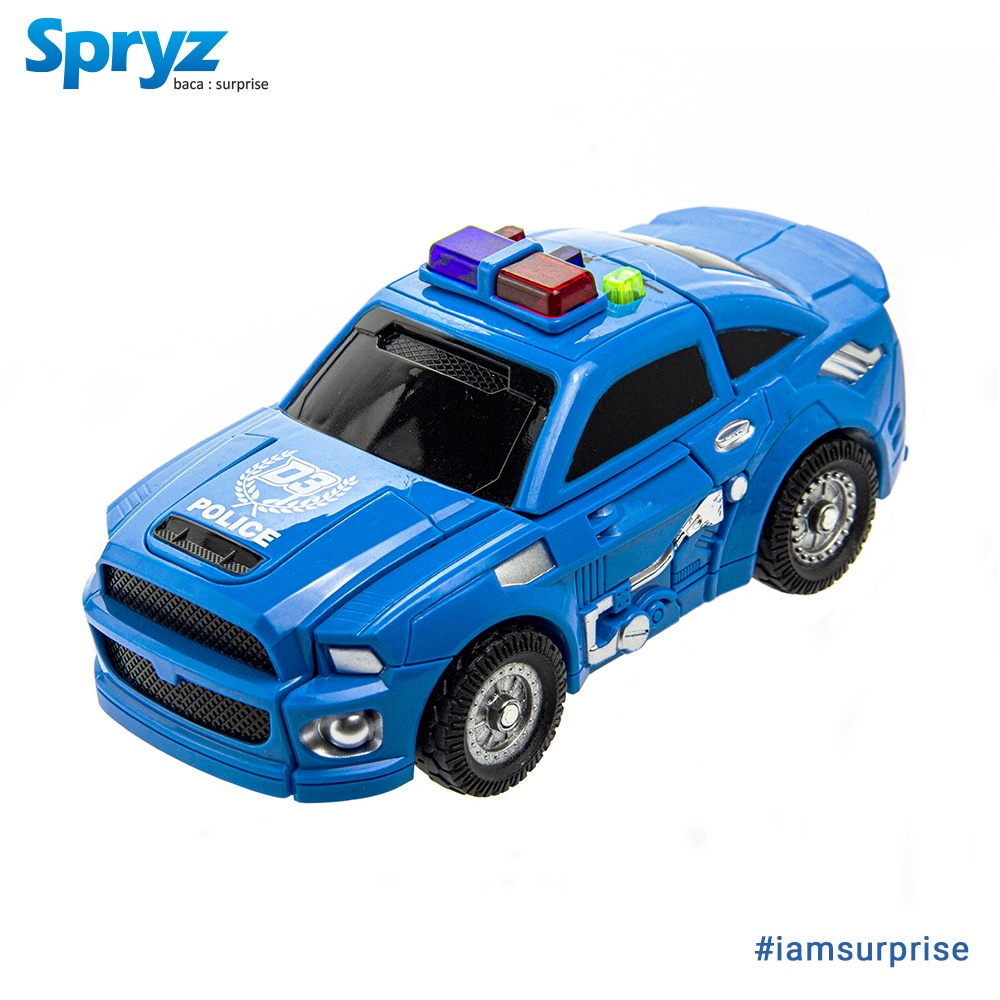 Spryz Revamp Justice Sarge - Mainan Mobil Robot Transformer