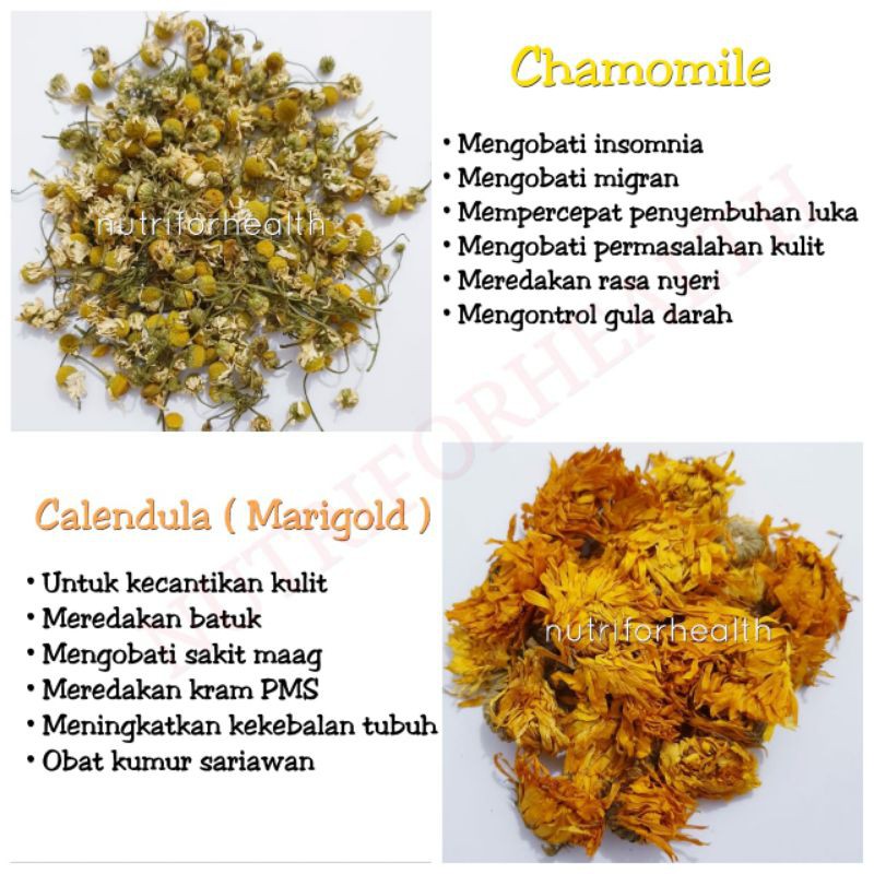 (20 FREE 1) 10gr Teh Bunga Flower Tea Chamomile | Telang | Lavender | Jasmine | Peach Blossom |Apple