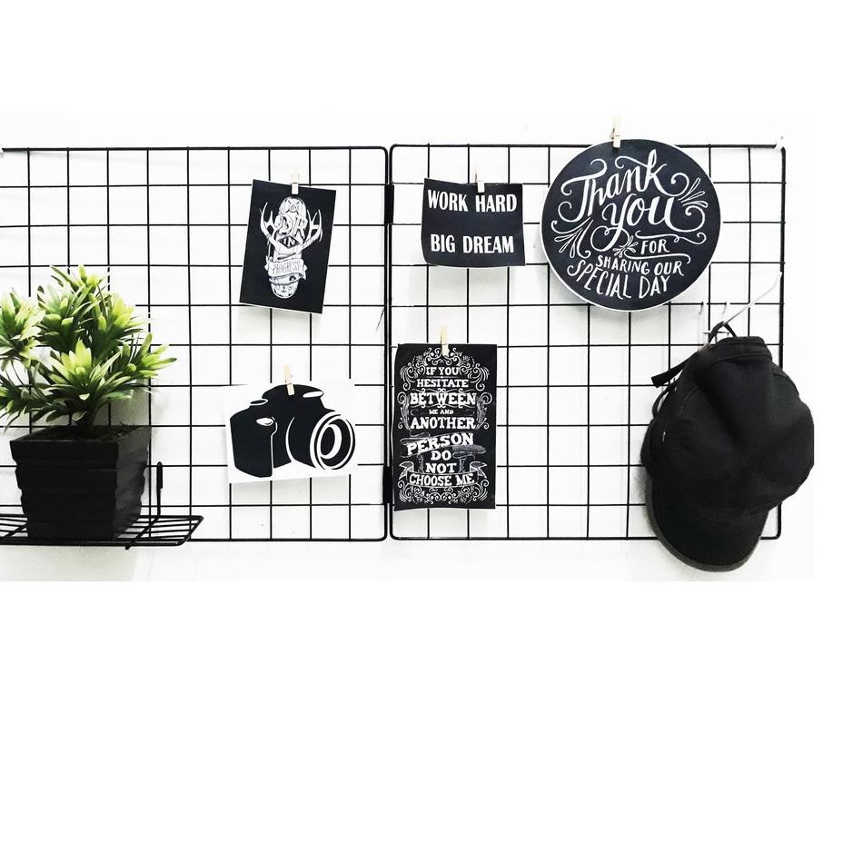 BEST SELLER HIJANG BESAR PUTIH klasik wall grid ram pot tanaman gantung memo organizer polaroid d