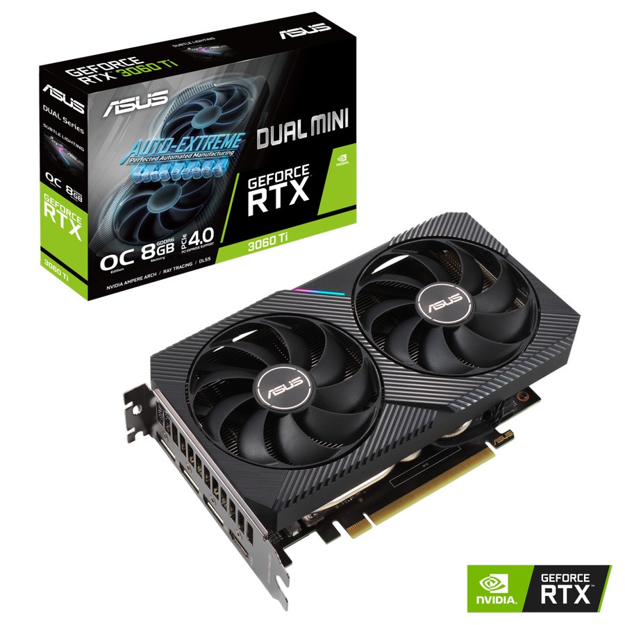 ASUS RTX 3060 Ti 8Gb GDDR6 OC DUAL MINI / RTX 3060 Ti 8Gb / RTX 3060ti