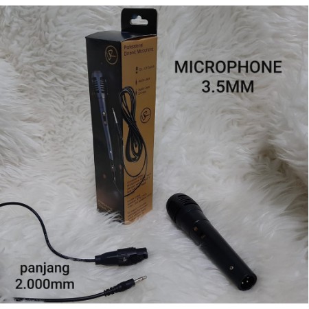 MICROPHONE LR-01 KABEL 2METER 3.5mm /mic karaoke / mic speaker