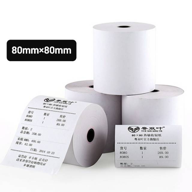 

Kertas Struk Kasir Paper Roll Termal EDC Thermal Printer Mini Bluetooth 80mm×80mm