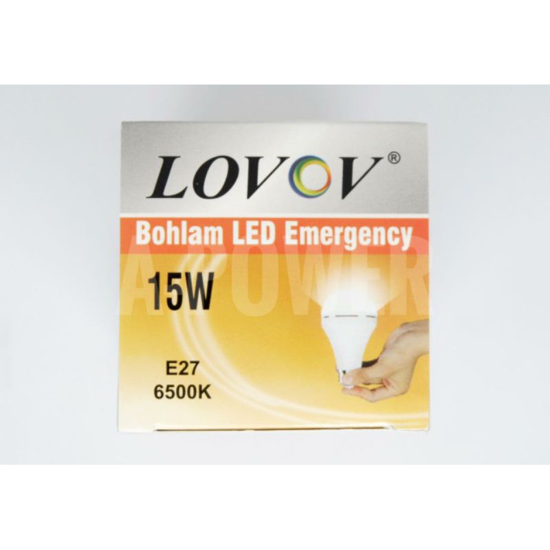 Lovov - Lampu LED Emergency Magic AC / DC 15W (Putih)