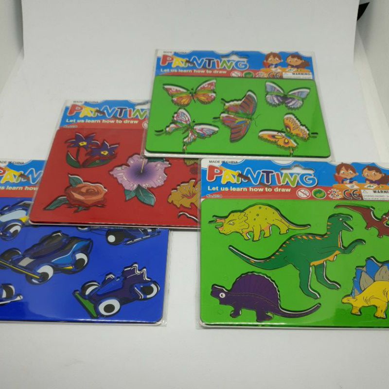 

Pengaris Stencil dengan Karakter Dino /Mobil/ Bunga / Kupu kupu