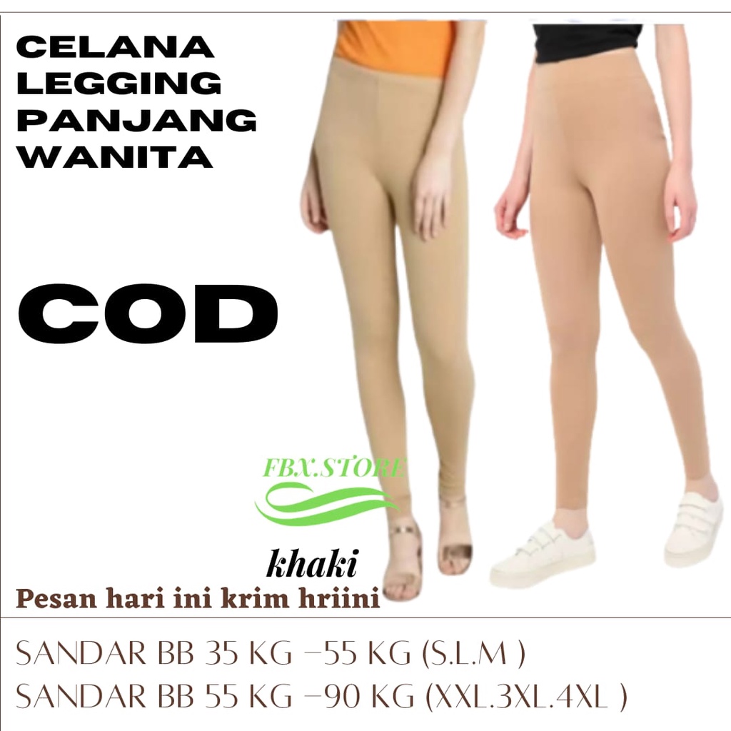 Legging Panjang Spandex Premium Std &amp; Jumbo.//