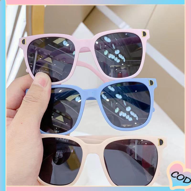 COD❤️ Kacamata Fashion Anak Laki-laki Perempuan Universal Anti-UV Street Shooting Sunshade Sunglasses-A.one