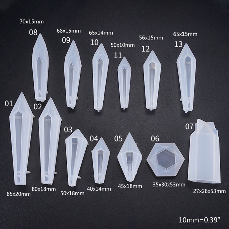 SIY  1 Set Crystal Epoxy Resin Mold Pendulum Casting Silicone Mould Handmade DIY Crafts Earring  Pendant Jewelry Making Tools