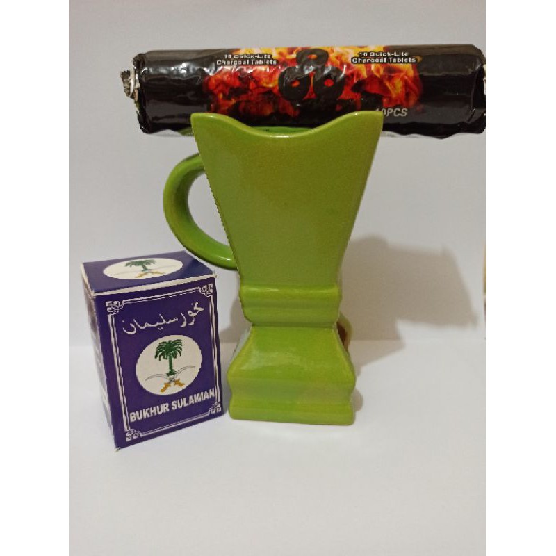 bakhur buhur sulaiman plus arang megic dan tempat bakaran keramik