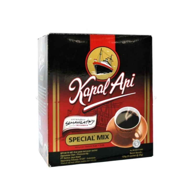 

KOPI BUBUK INSTAN KAPAL API SPECIAL MIX KOPI GULA BOX 5 SACHET INSTANT