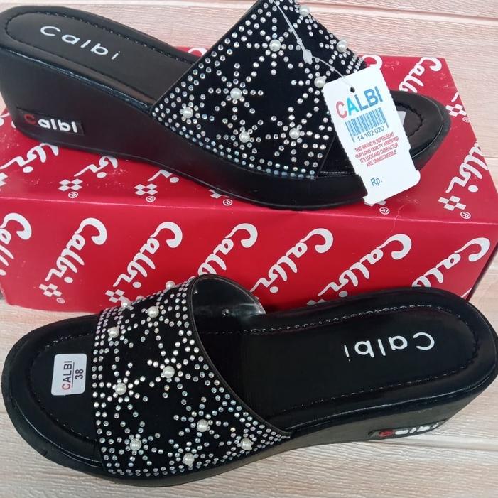 Terbaik.. SANDAL WANITA CALBI TERBARU/SANDAL WEDGES WANITA TERBARU 2022 TERMURAH / SANDAL SELOP WANI