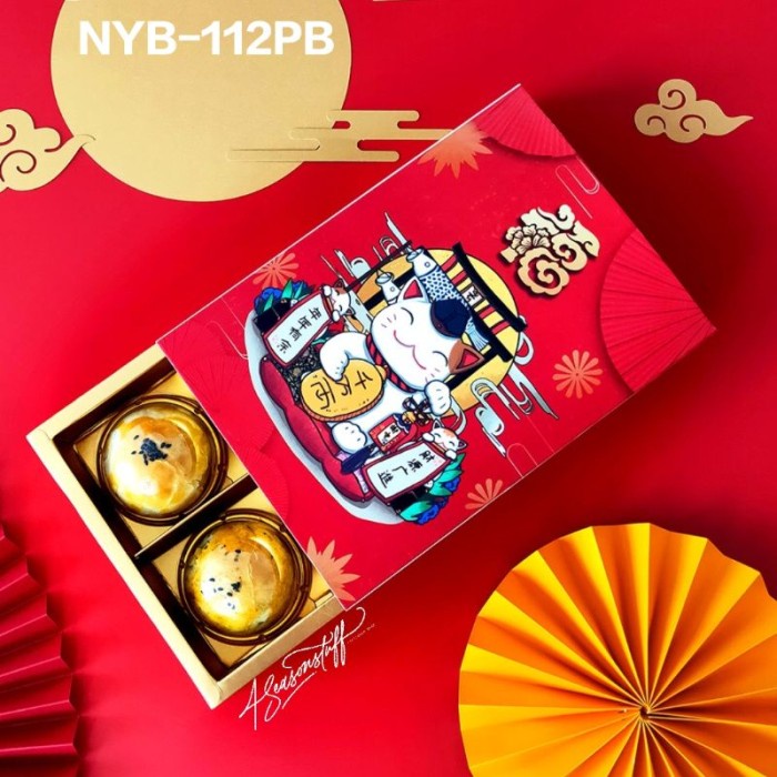 

(TERLARIS) Fortune Cat Box Kemasan Imlek Dus Sekat Dan Paperbag