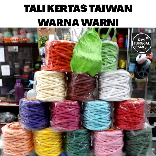

RAFFIA PAPER RIBBON / PITA KERTAS PARCEL SILVER 25yard