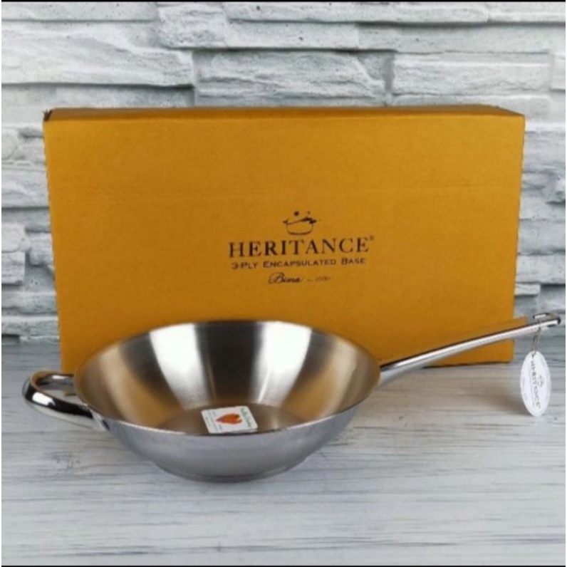 western wok 28cm 3 ply Bima heritance BP121428B / wok bima 28cm stainless