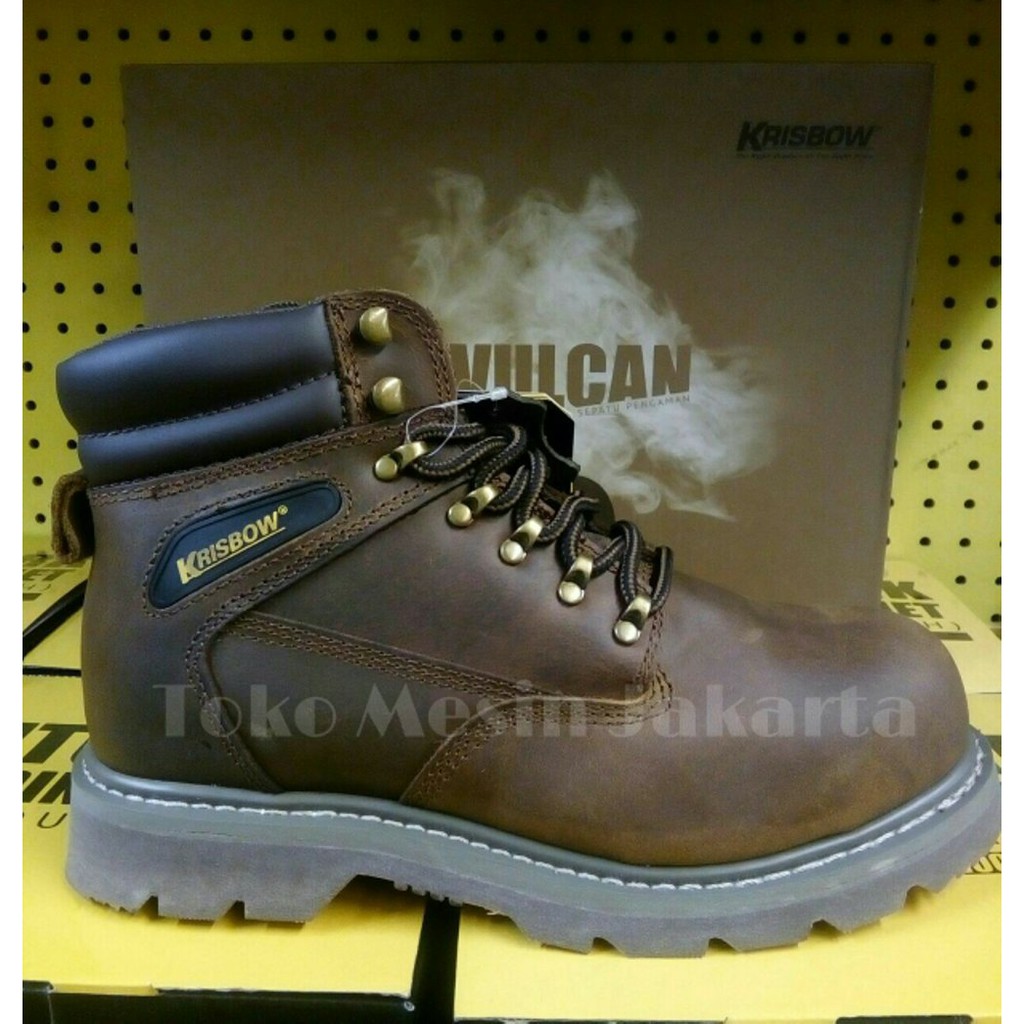 SEPATU BOOTS SAFETY VULCAN 6 INC BROWN KRISBOW