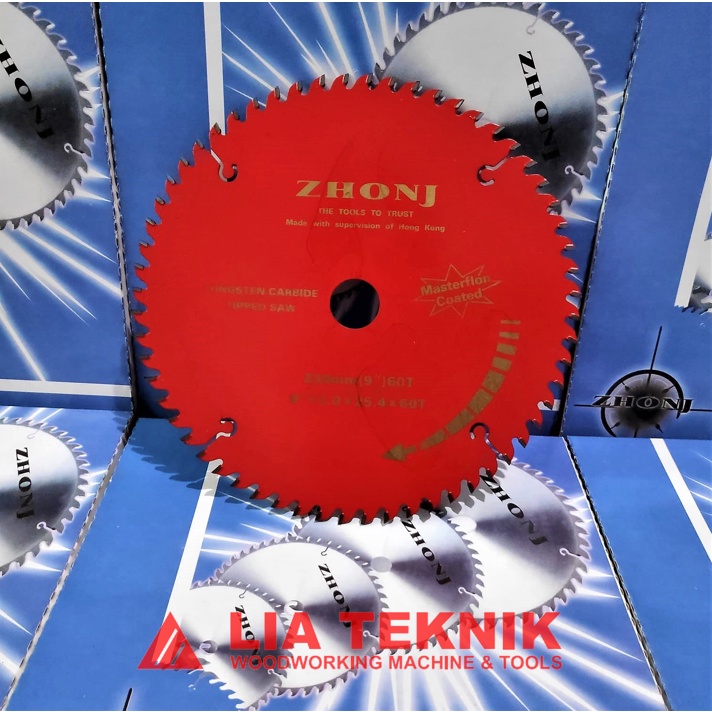 9"x60T Mata Gergaji Kayu (Circular Saw Blade) | Zhonj (Stock Lama)