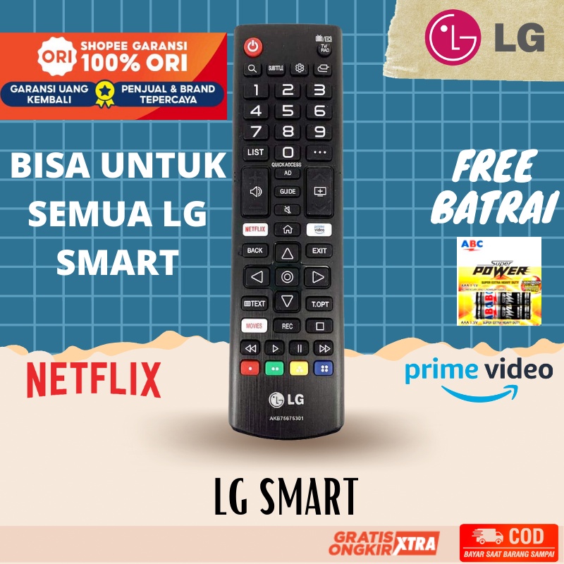 Remot Remote TV LG Smart 100%  LCD LED AKB73975733 Original Series