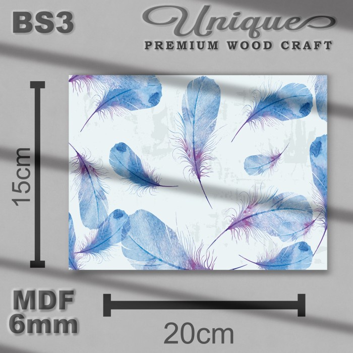 Feather Poster Kayu Hiasan Dinding Rumah Ruangan Kamar Bulu Cantik