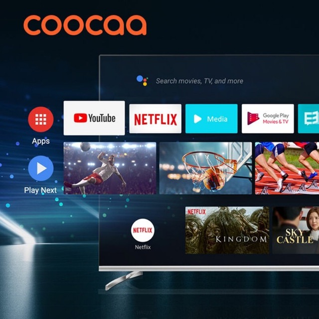 COOCAA LED TV 43 inch 43S6G SMART ANDROID 9.0 NETFLIX - GARANSI 3 THN