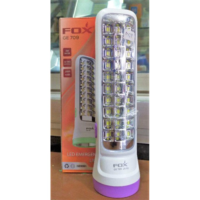 Senter FOX 709 Senter emergency senter samping panjang 5 Jam lampu led emergency darurat GE-709