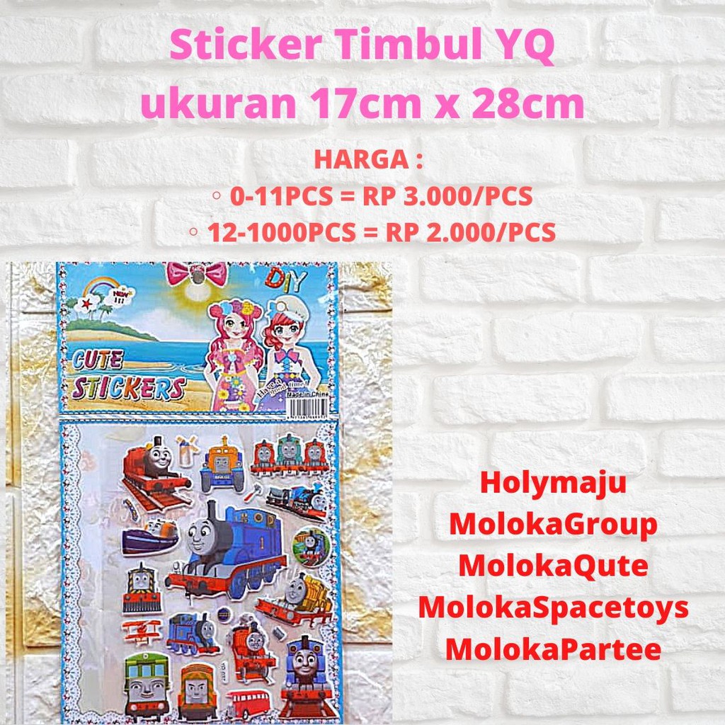 

Stiker Timbul YQ 17 cm X 28 cm