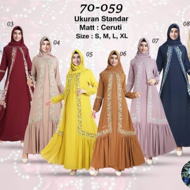 Set Gamis Zoya + Hijab
