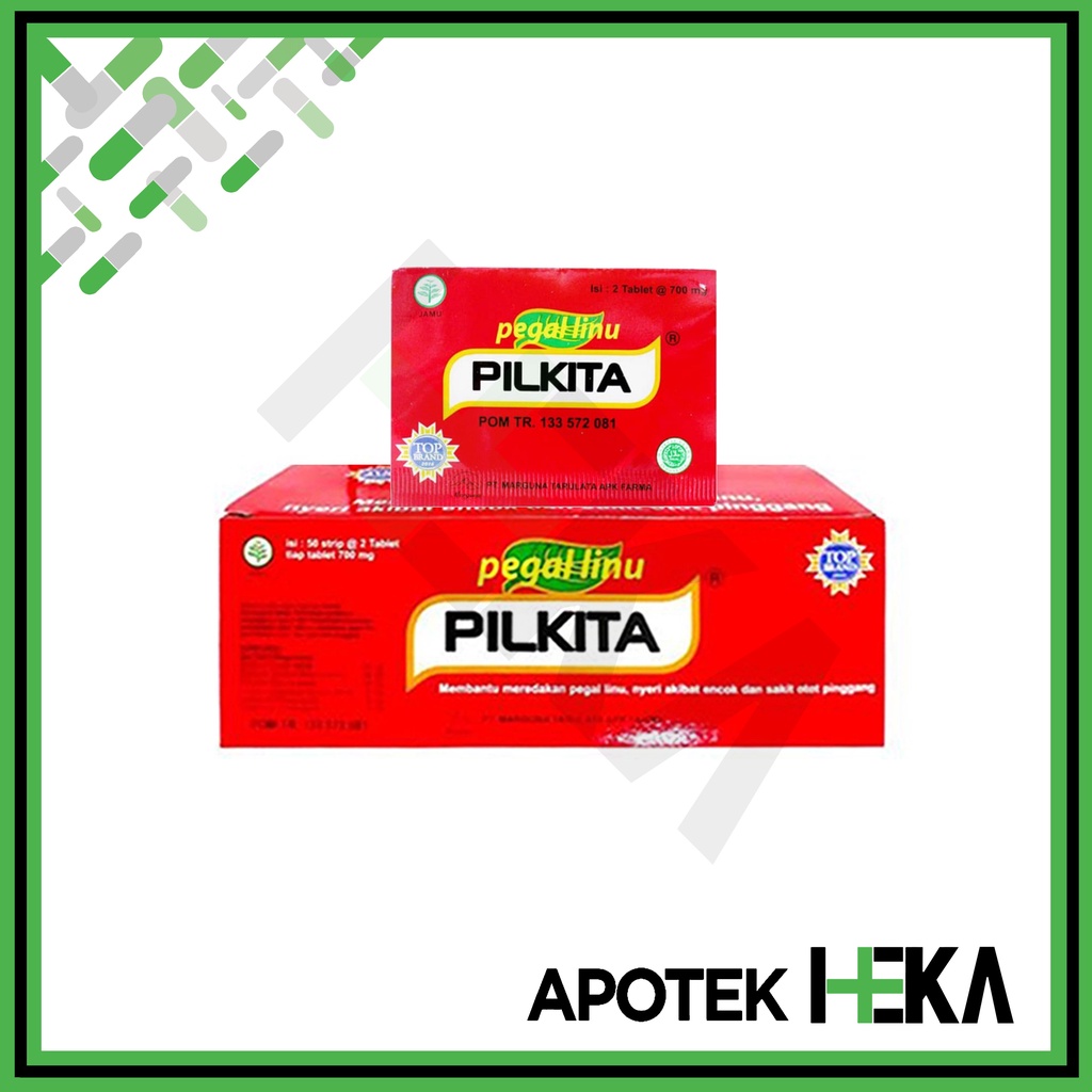 Pilkita Tablet Herbal Pegal Linu - Meredakan Nyeri Encok Box isi 50x2 (SEMARANG)