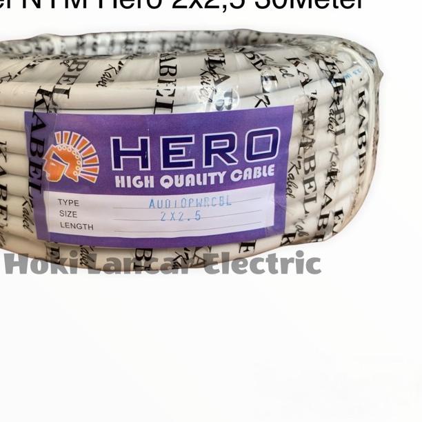♟ Kabel listrik NYM Hero 2x2,5 30Meter Kawat Tunggal / Kabel Listrik ➩