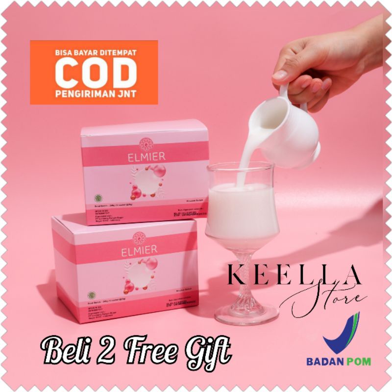 Elmier Collagen Drink tanpa gula kolagen gluthation colagen minuman susu kesehatan kulit