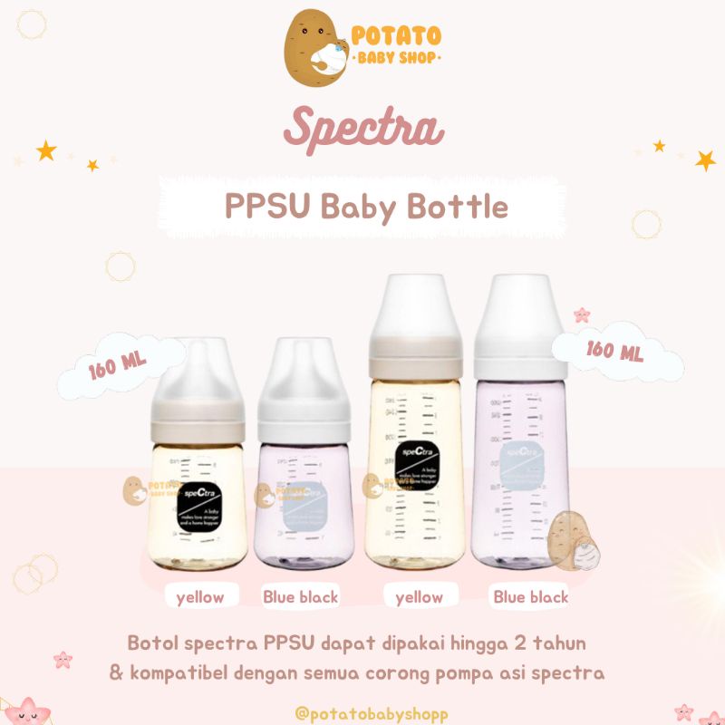 Spectra All New PPSU Baby Bottle 160 ml &amp; 240 ml - Botol Susu Bayi