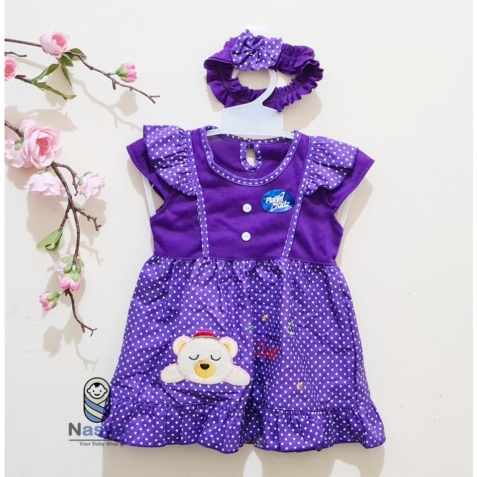 [P-026] Dress Bayi / Baju Bayi Perempuan (0-6 m) motif lucu