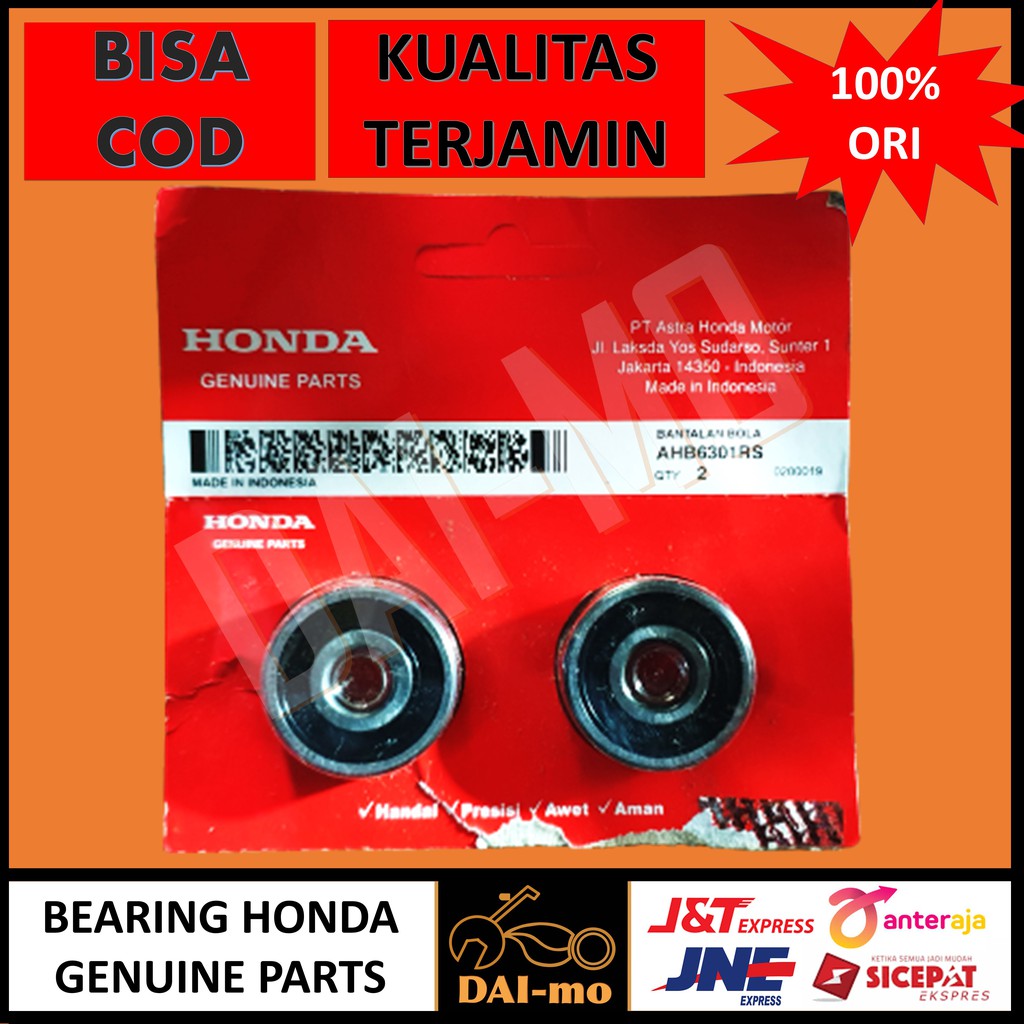 Bearing 6301 AHM Ori/ Honda Asli AHB6301RS Laher AHB 6301 RS/ Klaher/ Lahar/ Klahar Bantalan Bola